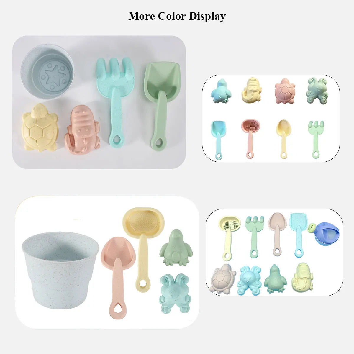 11 PCS Beach Toys for Kids Sand Toys Set for Toddlers Sandbox Toys with Bucket Shovel Rake Set Summer Outdoor Children Gift